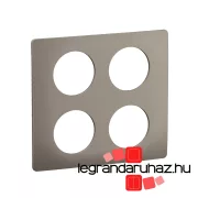   Legrand Céliane 2x2 keret, selyemfényű acél, Legrand CP1809