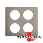 Legrand Céliane 2x2 keret, selyemfényű acél, Legrand CP1809