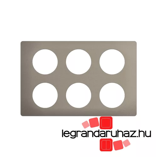Legrand Céliane 2x3 keret, selyemfényű acél, Legrand CP1810