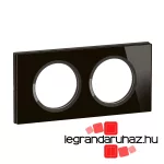 Legrand Céliane kettes keret, onyx fekete üveg, Legrand CP1902