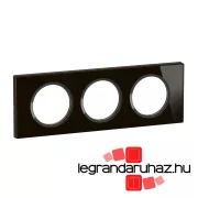   Legrand Céliane hármas keret, onyx fekete üveg, Legrand CP1903
