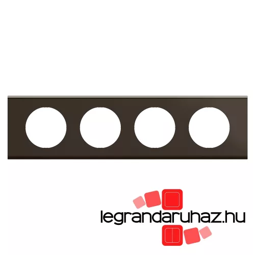 Legrand Céliane négyes keret, selyemfényű sötét nikkel, Legrand CP2204