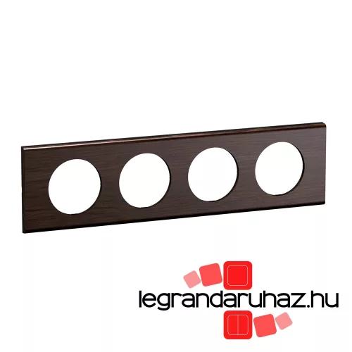 Legrand Céliane négyes keret, wenge fa, Legrand CP2504