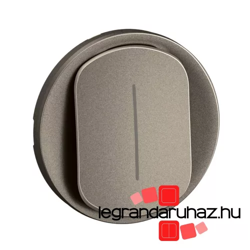 Legrand Céliane széles billentyű, mellső fényjelzős, váltókapcsolóhoz/nyomóhoz, burkolat, titánium, Legrand CT0007