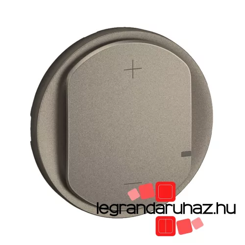 Legrand Céliane 2 vezetékes nyomógombos fényerőszabályzó LED 125W burkolat, titánium, Legrand CT0060