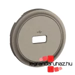 Legrand Céliane USB-A adatátviteli aljzat burkolat, titánium, Legrand CT0325