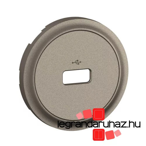 Legrand Céliane USB-A adatátviteli aljzat burkolat, titánium, Legrand CT0325