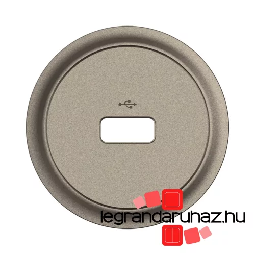 Legrand Céliane USB-A adatátviteli aljzat burkolat, titánium, Legrand CT0325