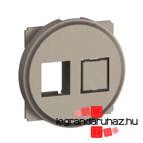 Legrand Céliane 1x vagy 2xRJ45 Keystone adapter burkolattal, titánium, Legrand CT0343