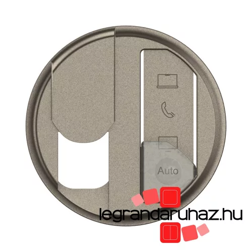 Legrand Céliane RJ45 multimédia csatlakozóaljzat burkolat, titánium, Legrand CT0348