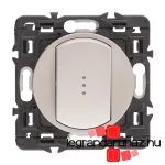 Legrand Céliane váltóérintkezős nyomó, jelzőfénnyel, titánium CT067031JF-HK