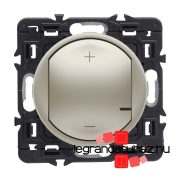   Legrand Céliane nyomógombos fényerőszabályzó 125W, 2 vezetékes, titán, Legrand CT067083A-HK