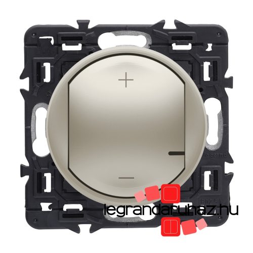 Legrand Céliane nyomógombos fényerőszabályzó 125W, 2 vezetékes, titán, Legrand CT067083A-HK