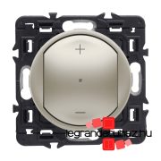   Legrand Céliane nyomógombos fényerőszabályzó 150W, 3 vezetékes, titán, Legrand CT067086A-K