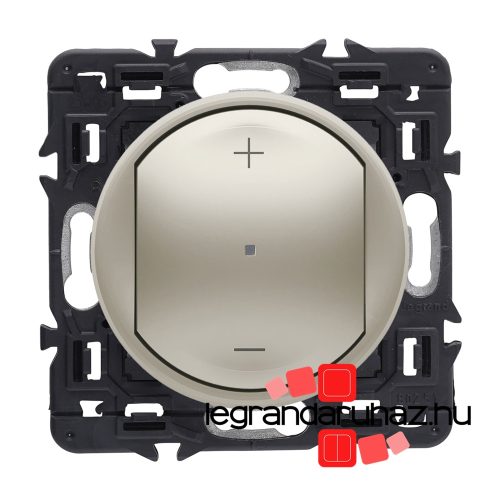 Legrand Céliane nyomógombos fényerőszabályzó 150W, 3 vezetékes, titán, Legrand CT067086A-K