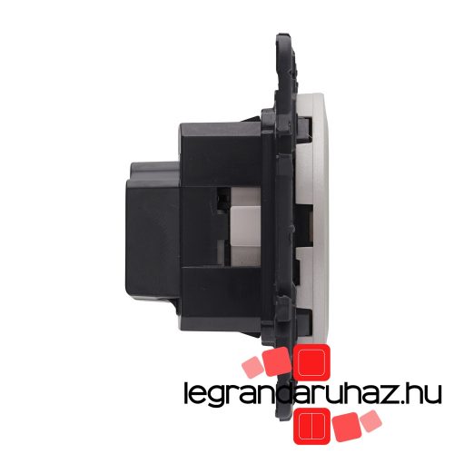 Legrand Céliane 2P+F csatlakozóaljzat biztonsági zsaluval, csavaros, titánium CT067161-CS
