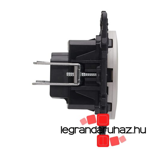 Legrand Céliane 2P+F csatlakozóaljzat biztonsági zsaluval, csavaros, titánium CT067161-HK
