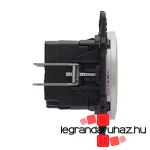 Legrand Céliane kettős USB-A + USB-C  töltőaljzat, beépített tápegységgel - 3A, 15W, burkolattal, titánium CT067465-HK