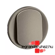   Legrand Céliane széles billentyű, alsó fényjelzős, váltókapcsolóhoz/nyomóhoz, burkolat, 2 mod, titánium, Legrand CT1001