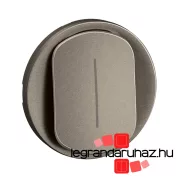   Legrand Céliane széles billentyű, mellső fényjelzős, keresztkapcsolóhoz, burkolat, 2 mod, titánium, Legrand CT1005