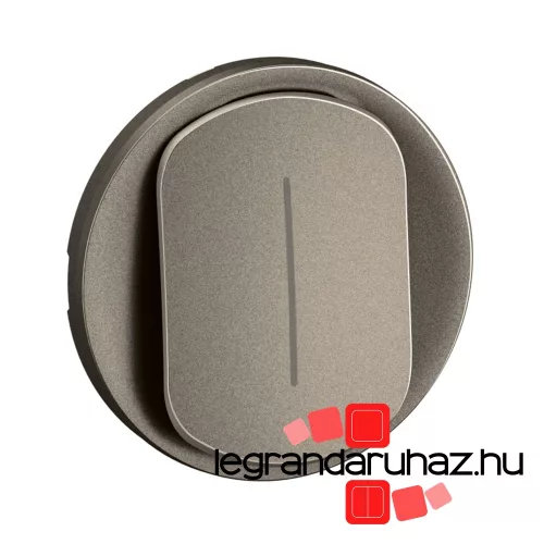 Legrand Céliane széles billentyű, mellső fényjelzős, keresztkapcsolóhoz, burkolat, 2 mod, titánium, Legrand CT1005