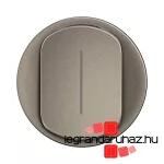 Legrand Céliane széles billentyű, mellső fényjelzős, keresztkapcsolóhoz, burkolat, 2 mod, titánium, Legrand CT1005