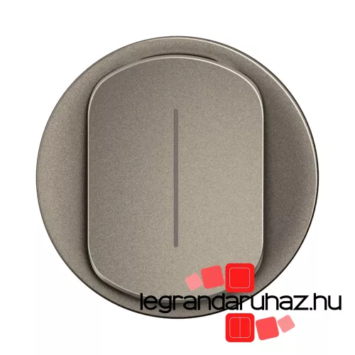 Legrand Céliane széles billentyű, mellső fényjelzős, keresztkapcsolóhoz, burkolat, 2 mod, titánium, Legrand CT1005