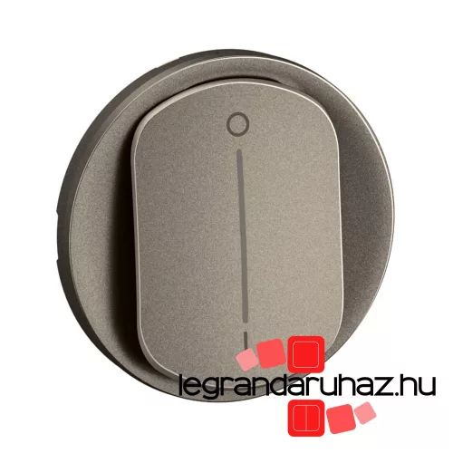 Legrand Céliane széles billentyű fényjelzős kétpólusú kapcsolóhoz, burkolat, titánium, Legrand CT1020