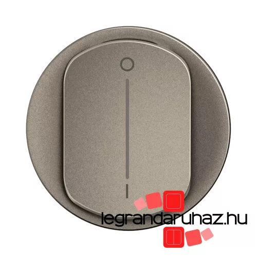 Legrand Céliane széles billentyű fényjelzős kétpólusú kapcsolóhoz, burkolat, titánium, Legrand CT1020