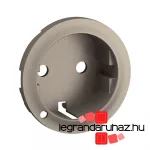 Legrand Céliane 2P+F rugós csatlakozóaljzat burkolat, fényjelzős, titánium, Legrand CT1120
