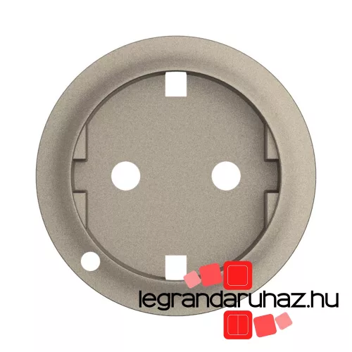 Legrand Céliane 2P+F rugós csatlakozóaljzat burkolat, fényjelzős, titánium, Legrand CT1120