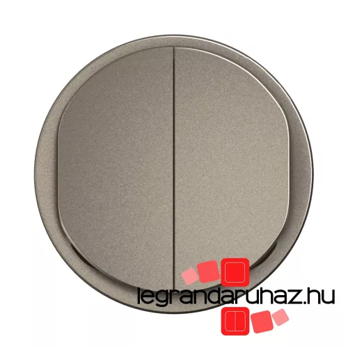 Legrand Céliane kettős billentyű, burkolat, titánium, Legrand CT2001