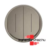 Legrand Céliane kettős mellső fényjelzős billentyű, burkolat, titánium, Legrand CT2007