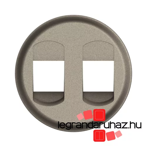 Legrand Céliane sztereó hangszóró csatlakozóaljzat burkolat, titánium, Legrand CT2311