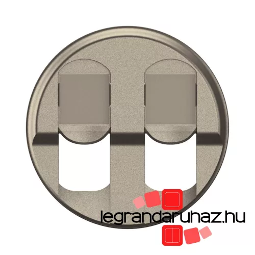 Legrand Céliane 2xRJ45 burkolat, titánium, Legrand CT2346