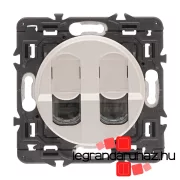   Legrand Céliane 2xRJ45 Cat. 6 FTP csatlakozóaljzat, titánium CT2X067345-CS
