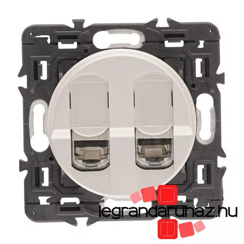 Legrand Céliane 2xRJ45 Cat. 6A STP csatlakozóaljzat, titánium CT2X067346-CS