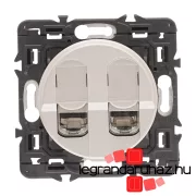   Legrand Céliane 2xRJ45 Cat. 6A STP csatlakozóaljzat, titánium CT2X067346-HK