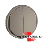   Legrand Céliane kettős alsó fényjelzős billentyű, burkolat, titánium, Legrand CT3001