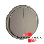 Legrand Céliane kettős alsó fényjelzős billentyű, burkolat, titánium, Legrand CT3001