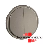   Legrand Céliane kettős alsó fényjelzős billentyű, burkolat, titánium, Legrand CT3001
