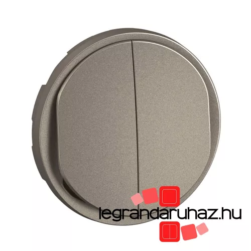 Legrand Céliane kettős alsó fényjelzős billentyű, burkolat, titánium, Legrand CT3001