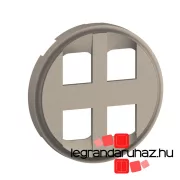   Legrand Céliane 4xRJ45 aljzat burkolat, 2 mod, titánium, Legrand CT4348