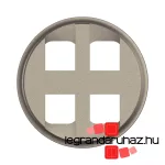 Legrand Céliane 4xRJ45 aljzat burkolat, 2 mod, titánium, Legrand CT4348