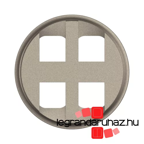 Legrand Céliane 4xRJ45 aljzat burkolat, 2 mod, titánium, Legrand CT4348