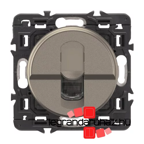 Legrand  Céliane 1xRJ45 Cat. 6 UTP 1 Gbit/s árnyékolatlan csatlakozóaljzat, titánium, CTNCM0344-CS