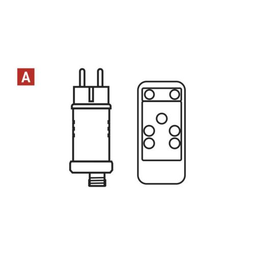 EMOS D1ZW02, Tápegység Standard/Profi karácsonyi sorolható füzérekhez, kültéri, távírányítós