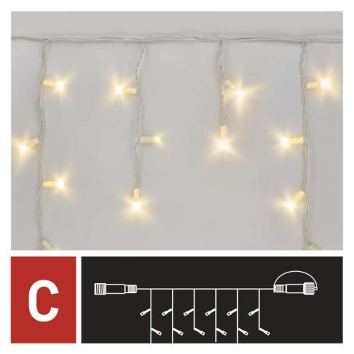 EMOS D2CW04, Profi LED sorolható füzér, villogó – jégcsapok, 3 m, kültéri, meleg fehér