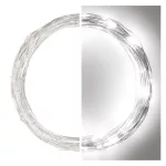 EMOS LED karácsonyi nano fényfüzér, 10 m, hideg fehér, ezüst kábel, D3AC01