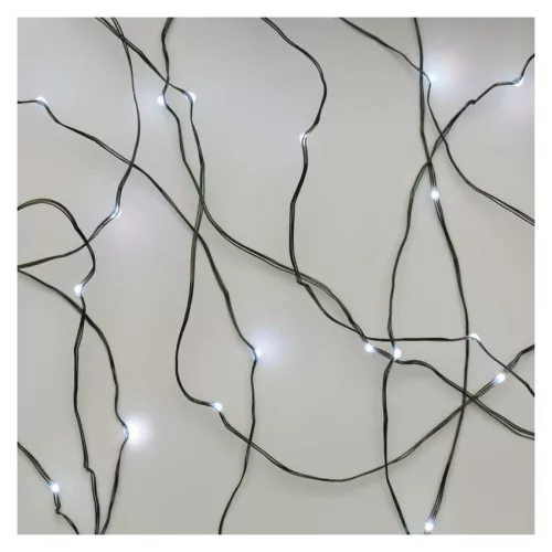 EMOS D3AC05 LED karácsonyi nano fényfüzér, zöld, 15 m, hideg fehér